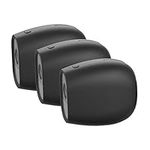 3 x Arlo Pro Skins - Silicone Cover Protective Skins for Netgear Arlo Pro, Arlo Pro 2 Camera, Form Fitting Accessories for Arlo Smart Security System, Black, 3Pack