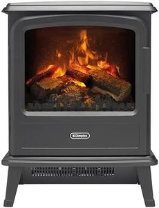Dimplex Evandale Elektrokamin - Elektrokamin mit Heizung und Kaminfeuer - 1000W / 2000W - Wasserdampf Kamin - LED Optimyst 3D Flammeneffekt - Inklusive Fernbedienung - Schiefergrau