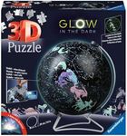 Ravensburger Star Globe Glow in The Dark 3D Jigsaw Puzzle for Kids and Adults Age 6 Years Up - 180 Pieces - No Glue Required, White