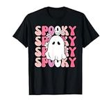 Adorable Spooky Halloween Flower Ghost Cute Ghost Haunted T-Shirt