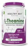 HealthyHey Nutrition L-Theanine -Support Relaxation -Pack of 120 Vegetarian Capsules