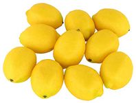 SAMYO Fake Fruit Home Kitchen Party Decoration Artificial Lifelike Simulation Yellow Lemon 10pcs