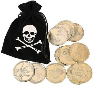 Fun Express Pirate Drawstring Bags with Play Money - 12 Sets - Value Toys and Party Favors