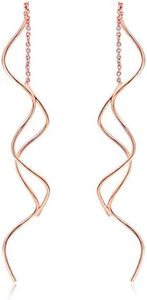 Acefeel Fresh Style Exquisite Threader Dangle Earrings Curve Twist Shape for Women's Gift E159
