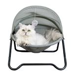 ROGSOUTH Cat Bed, Pet Hammock Bed for Puppy and Kitty, Comfortable and Breathable Elevated Cat Nest, Easy to Assemble, Cover Removable and Washable, Suitable for Indoor and Outdoor Use