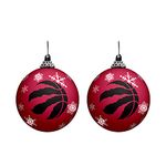 The Sports Vault by Inglasco NBA Toronto Raptors Light Up Shatterproof Ornament, 2-Pack