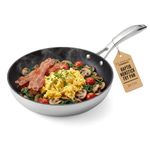 SCANPAN HaptIQ Nonstick Frying Pan, 26 CM, Professional 5-Ply Stainless Steel & Aluminum Pan – Stratanium+ Nonstick Coating – Durable Cookware Ideal for Frying, Searing, Sautéing, & Browning Foods