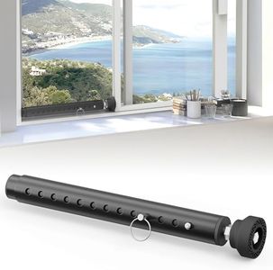 Window Security Bars, Sliding Door Security Bar, 11-18 inch Window AC Lock Bars Inside, Adjustable Window Burglar Bar for Child Safety, Window Stoppers for Sliding/Vertical Window (Black- 1 PCS)