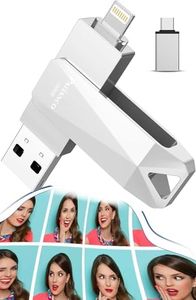 256GB Photo-Stick-for-iPhone, Apple MFi Cetified USB Flash Drive for iPhone Thumb Drive,iPhone-Memory-Stick for iPad/iPhone/Computer Picture Keeper Portable Hard Drive,Silvery