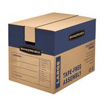 Bankers Box SmoothMove Prime Moving Boxes, Tape-Free and Fast-Fold Assembly, Large, 24 x 18 x 18 Inches, 6 Pack (0062905)