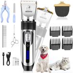 Dog Clippers , Professional Dog Grooming Kit , Cordless Dog Grooming Clippers for Thick Coats , Dog Hair Trimmer , Low Noise Dog Shaver Clippers , Quiet Pet Hair Clippers Tools for Dogs Cats