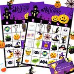 Funnlot Halloween Bingo Game Halloween Party Games for Kids Halloween Bingo Cards for 24 Players with Champion Card Halloween Party Activities for Family School Halloween Party Favors