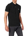 Lee Men's Pique Polo T Shirt, Ecru (Black 01), 4XL