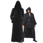 AISION Adult Robe Costume Tunic Hooded Cloak Knight Robe Adult Friar Robe Halloween Multipurpose Long Sleeve