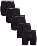 IZOD Men's 5 Pack Performance Boxer Brief, Black/Black/Black/Black/Black, M