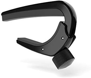 D'Addario Guitar Capo for Acoustic and Electric Guitar - NS Capo - Adjustable Tension - Guitar Accessories - Works for 6 String and 12 String Guitars - Black