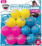 Reusable Water Bomb Balloons, Quick Fill Fun Summer Water Toy for Kids, Set of 12, 2000 Uses Per Balloon
