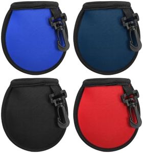 PATIKIL Golf Ball Washer Pouch, 4 Pack Portable Golf Balls Cleaner Pocket Bag with Hanging Clip for Women Men Golf Exercise, Black,Sapphire Blue,Red,Navy Blue