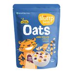 Slurrp Farm Rolled Oats, 100% Natural Wholegrain, High Protein & Fiber, Healthy Food with No Added Sugar, Breakfast Cereal, Healthy Snack, Dalia Porridge, 500g