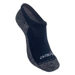 TRU47 Grounding & Earthing Products | Grounding Black Combed Cotton Socks | Socks Made With 99.99% Pure Silver Thread, Black - No Show, S