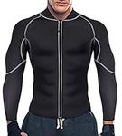 Gotoly Men Sweat Neoprene Weight Loss Sauna Suit Workout Shirt Body Shaper Fitness Jacket Gym Wear Top Clothes Shapewear