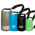 COR Surf Floating Waterproof Dry Bag Roll Top Sack Keeps Gear Dry for Kayaking, Rafting, Boating, Swimming, Camping, Hiking, Beach, Fishing (Green, Black, Blue, Army Green - 4-Pack)