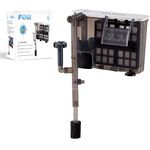 LAQUAL Aquarium Filter with Surface Skimmer, 30-50 Gallon Small Fish Tank Filter, Full Contact & 3 Layer Filtration, Quiet & Efficient, Waterfall Design for Increasing Oxygen, Hang on Back Filter