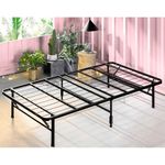 ZINUS SmartBase Tool-Free Assembly Mattress Foundation / 14 Inch Metal Platform Bed Frame/No Box Spring Needed/Sturdy Steel Frame/Underbed Storage, Black, Twin, Regular