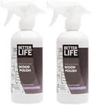 BETTER LIFE Wood Furniture Polish - Wood Cleaner & Dusting Spray for Tables, Banisters or Floor - Great Wood Seasoning for Old Wooden Cabinet, Antique Restorer - 16oz (2Pack) Cinnamon & Lavender