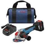 Bosch GWX18V-50PCB14 18V X-Lock Brushless Connected-Ready 4-1/2 in. – 5 in. Angle Grinder Kit with (1) CORE18V 8.0 Ah Performance Battery