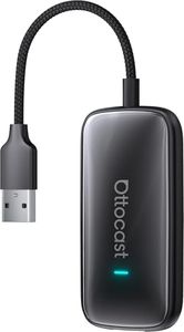 OTTOCAST Play2Video Ultra – Wireless CarPlay & Android Auto Adapter with YouTube, Netflix, Spotify, IPTV | 5GHz WiFi, Auto Connect, No Delay | Compatible with OEM Wired CarPlay