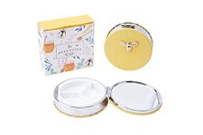 CGB Giftware | 3 Piece Pill Medicine Tablet Dailies Organiser Box and Holder in 'Bee Happy' Yellow Bee Design from CGB Giftware's The Beekeeper Collection in Gift Box | GB04765