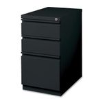 Lorell Mobile File Pedestal -15"x19.9"x27.8" -Steel -Letter -Ball-Bearing Suspension,Recessed Handle,Security Lock -Black