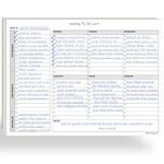 Weekly To Do List Notepad, 60 Page Task Planning Pad w/Daily Checklist, Priority Todo Checkbox & Notes. Desk Notebook to Organize Office 11 X 8.5