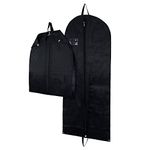 Hangerworld 54 Inch Black Breathable Suit Cover Travel Carrier Bag with Handles