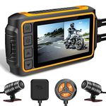 IXROAD Motorcycle Dash Cam, 1080P Front and Rear Motorbike Cameras with 3" LCD, WiFi, GPS, Gyro Anti-shake, G-sensor, Wired Control and Night Vision, Max 256GB