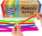 IMPRESA The Original Monkey Noodle Fidget Toy - 5 Pack - Stretchy Sensory Toys for Kids & Toddlers with Unique Needs - Fosters Creativity, Focus, & Fun-Great for Classrooms, Home & Playtime Ages 3+