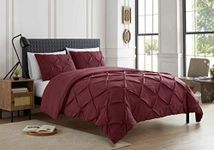 Sweet Home Collection 3 Piece Duvet Cover Pintuck Pinch Pleat Design Soft Luxurious All Season Set, Case Pack (Pack of 10)