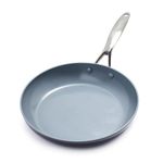 GreenPan Valencia Pro Hard Anodised Healthy Ceramic Non-Stick 28 cm Frying Pan Skillet, PFAS Free, Induction, Oven, Grey