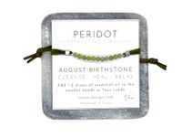 Birthstone Bracelet - Birthstone Jewellery - Crystal Dainty Adjustable Bracelet - June Birthstone - May Birthstone - March Birthstone (August - Peridot)