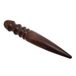 Honbay 1PCS Ebony Wood Leather Edge Burnisher Tool for Burnishing Leather Projects (4 Grooves)