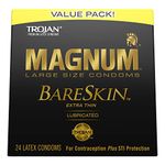 Trojan Mangum Bareskin Lubricated Condoms, 24 Count