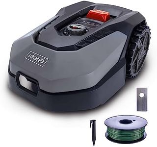 Scheppach Robot Tondeuse XL600 – RobotCut – Jardins 600 m² – Largeur de Coupe 180 mm – Hauteur de Coupe réglable – Protection antivol – Capteur de Pluie – Pentes 35% – Accessoires Inclus