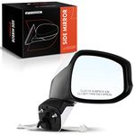 A-Premium Passenger Side Power Door Mirror Compatible with Honda Civic 2012 2013 2014 2015 - Non-Heated Manual Folding White Outside Rear View Mirror - Replace# HO1320261