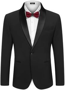 COOFANDY Men's Tuxedo Jacket Wedding Blazer One Button Dress Suit for Dinner Prom Party