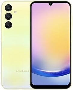 SAMSUNG Galaxy A25 5G (SM-A256E/DS), 128GB 6GB RAM, Dual SIM, Factory Unlocked GSM, International Version (Case Bundle) - (Yellow)