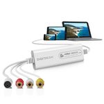 VIXLW Video Capture, USB Video Capture Device, Convert VHS to Digital, VHS/VCR/Hi8/Mini DV to Digital/DVD Converter, for Tape Player Camcorder Camera PC TV OBS, for Mac OS, Android, WinXP/7/8/10