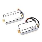 Wilkinson Classic Tone Ceramic PAF Style Humbucker Pickups Set for Les Paul Style Electric Guitar, Chrome