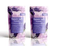 Neer Lavender Epsom Salt (Magnesium Sulphate) For Softening Dry Skin ,Bathing, Relaxing Foot and Pain Relief Therapeutic Spa Treatment , Its use as an exfoliating scrub and a natural everyday remedy for soothing tired and aching muscles , use for Speed Up Plant Growth Pack of 2 (908 g)