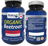 Naka Organic Beetroot, 1400mg per dose, Maximum Potency, Made in Canada (75 vcaps)